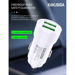 Alpha Borong KAKUSIGA KSC-1211 FENGDA Series Dual Port Car Charger