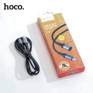 C to LN HOCO X102 27W Fast Charging Cable with anti-tangle cover, 1M long for phone X-14promax