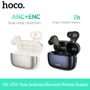 Connected to Two Phones Simultaneously】HOCO EQ20 TWS True Wireless Headset ANC+ENC Noise Reduction Bluetooth Headphones