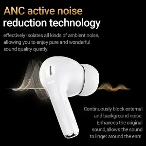 【Connected to Two Phones Simultaneously】HOCO EW56 Plus TWS True Wireless ANC Noise Reduction Bluetooth Headset With Mic Touch