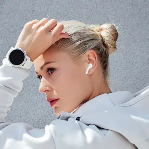 【Connected to Two Phones Simultaneously】HOCO EW56 Plus TWS True Wireless ANC Noise Reduction Bluetooth Headset With Mic Touch