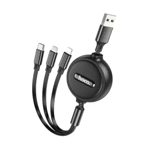 Hoco 3in1 drawstring charging cable Smart design,...