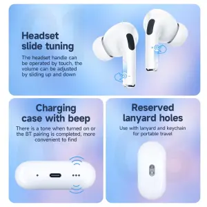 HOCO EW63 TWS True Wireless ANC Noise Reduction Bluetooth Headset BT5.3 Earphones With Mic Touch Control HD Stereo In-ear Sports