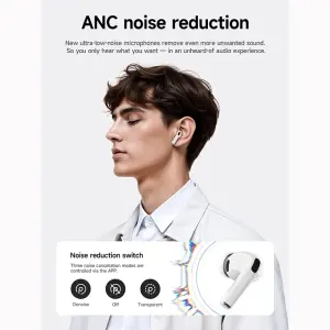 HOCO EW98 TWS ANC Noise Reduction Wireless Headset Intelligent Ai Translation+Heart Rate Monitoring Bluetooth Earphones BT6.0 In-ear