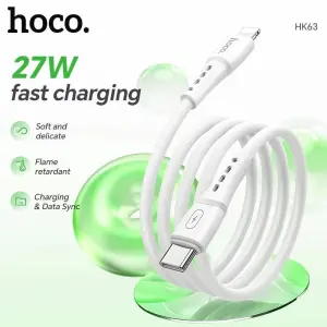 HOCO HK63 Fast Charging Cable All Heads Are Available PD 27w/TC-TC 60w/iOS/Type-C/Micro Can Transfer Data. Silicone hc7