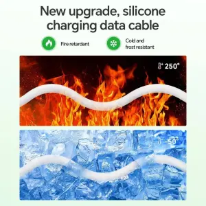 HOCO HK63 Fast Charging Cable All Heads Are Available PD 27w/TC-TC 60w/iOS/Type-C/Micro Can Transfer Data. Silicone hc7