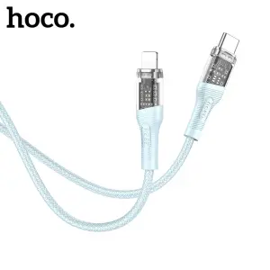 HOCO U111 Type C to L Charging Cable Transparent PD20W Fast Charging Data Cable USB C L Cable For Phone Macb*ok iP*d Pro USB