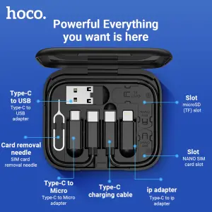 HOCO U114 60W 4 in 1 Fast Charging Set 3A Multifun...
