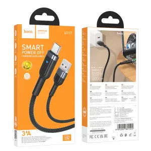 HOCO U117 USB TO Type-C Cable Smart Power-Off Char...