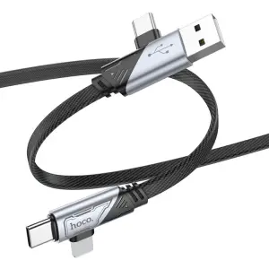 Hoco U119 4 in 1 charging cable USB/Type C to Type C and LN, fast charging PD27w + 60W, length – 1.2m