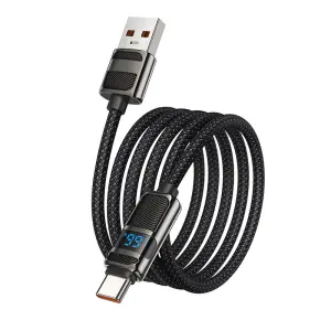 HOCO U137 5A USB Type C Cable Fast Charging Data Cable With Digital Display USB to Type C Cable For Phone15 16 Pro Max Samsung