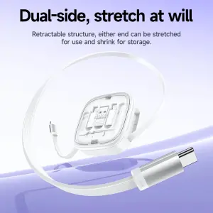 HOCO U140 60W Retractable Charging Data Cable Set Fast Charging 3A Type C/Lightn/ Micro USB Cable Mobile Phone Card Pin
