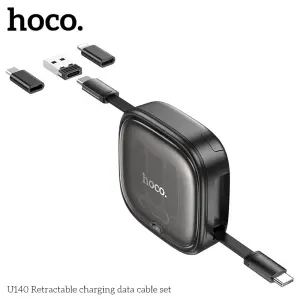 HOCO U140 All-in-one Charging Set 6 Cable Converters TC-TC Fast 60W Retractable Multipurpose Box hc1