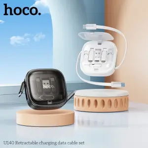 HOCO U140 All-in-one Charging Set 6 Cable Converters TC-TC Fast 60W Retractable Multipurpose Box hc1