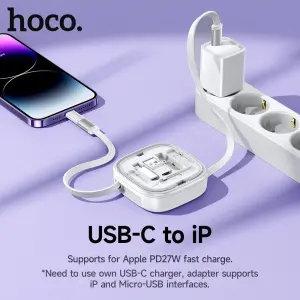 Hoco U140 TC to 3A 60W Multifunctional Storage Box For Converting Micro USB TYPE-C iP