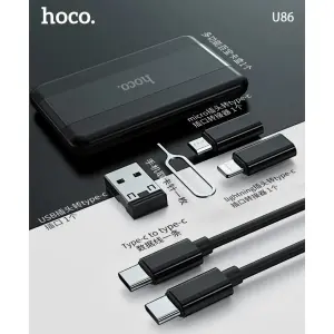 HOCO U86 Treasure Type-C / Lighting / Micro-USB Portable Charging Data Cable Storage Case