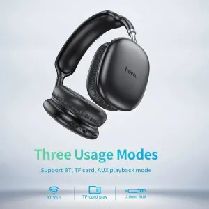 HOCO W35 Air Wireless Headphones Bluetooth Earphone Long Standby Gaming Headset Support Bluetooth HIFI Stereo SD TF AUX