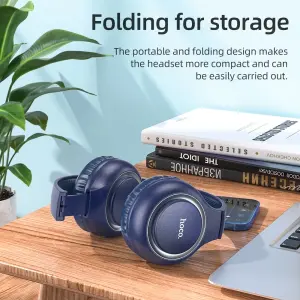 HOCO W41 Wireless Bluetooth Headphones Bluetooth 5.3 Foldable Sports Earphone Stereo Surround Bass Built in Mic Support TF Card AUX