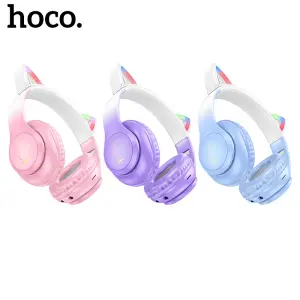 HOCO W42 Cat Ears Cute Wireless Bluetooth Headphon...