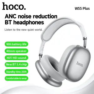 HOCO W55 Plus Wireless Headphones ANC Noise Reduct...