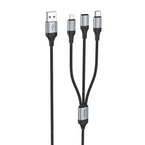 HOCO X102 3in1 Fast Charging Cable 2.5A USB port f...