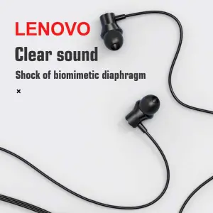 Lenovo HF130 Metal Earbud Headset 3.5mm Plug In Black, Red And White (PTM7C02397/ PTM7C02396/ PTM7C02398)